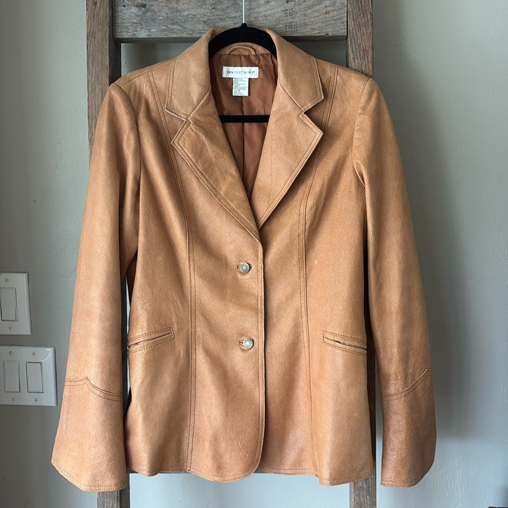 Vintage Newport News Leather Suede Blazer Jacket